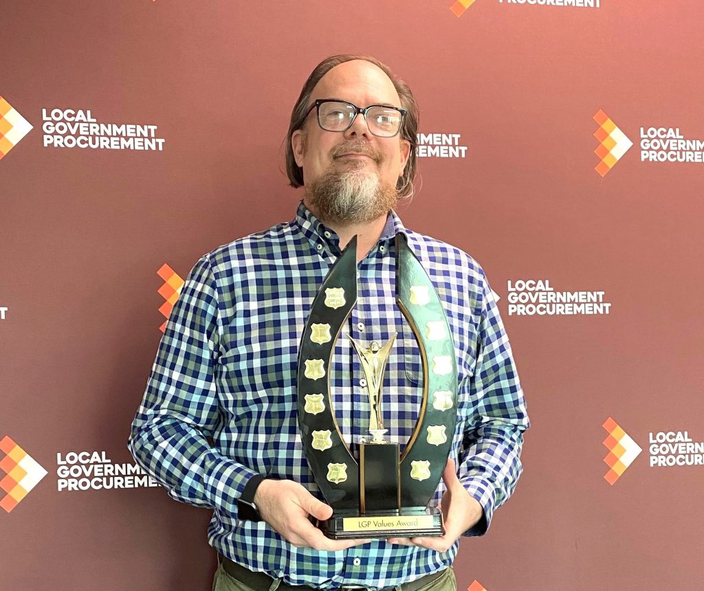 Paul Youdell with the LGP Values Trophy